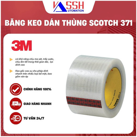 Băng keo trong dán thùng Scotch 371 3M