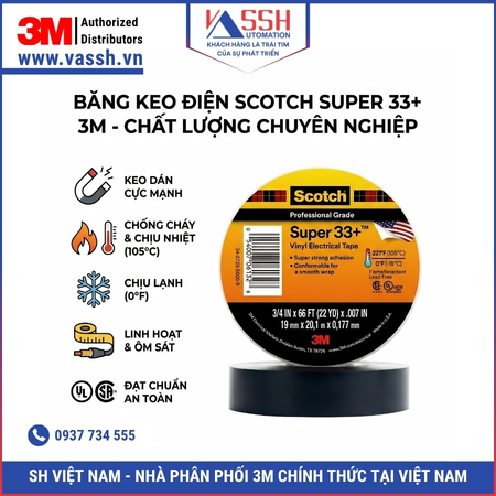 Băng keo điện 3M Scotch Super 33+