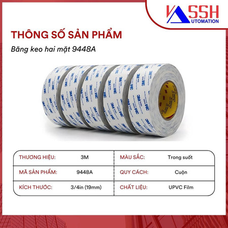 Băng keo 2 mặt 3M 9448A