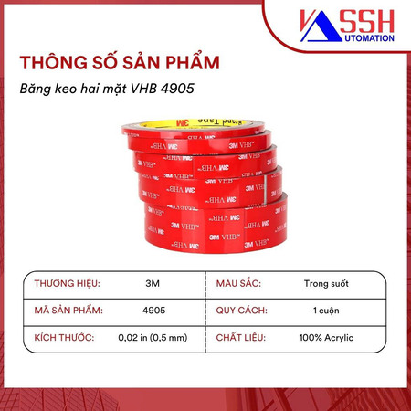 Băng keo trong 4905 VHB 3M