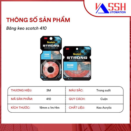 Băng keo hai mặt 3M Scotch trong suốt