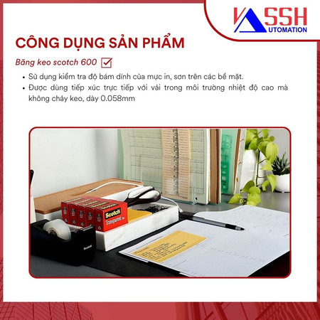 Băng keo trong suốt Scotch 600 3M