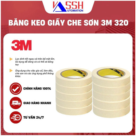 Băng keo giấy che sơn 320 3M