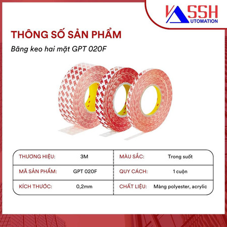 Băng keo trong GPT 020F 3M