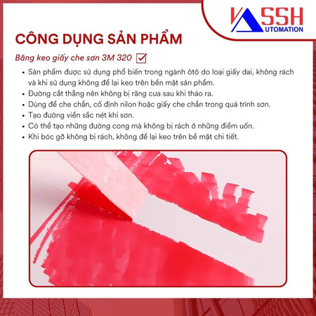 Băng keo giấy che sơn 320 3M